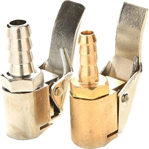 40% Dropshipping!!6/8mm Car Tire Wheel Inflator Pump Valve Clip On Air Hose Chuck Clamp Connector