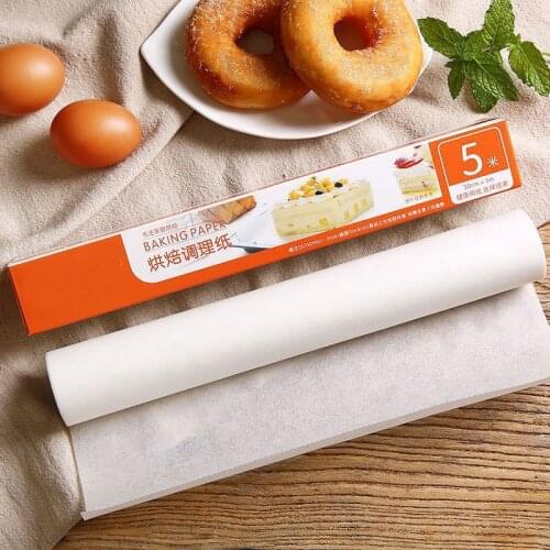 5m/roll Baking Paper Barbecue Double-sided Silicone Oil Paper Rectangle NonStick Oven Oil Paper Baking Sheets Bakery BBQ Party