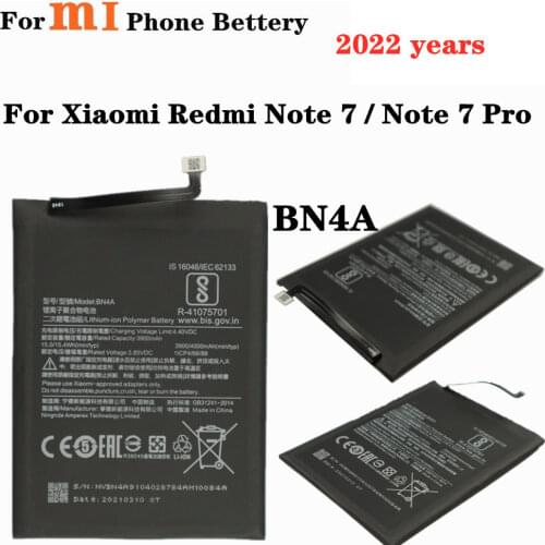 2021 Years BN4A Battery For Xiaomi Redmi Note 7 / Note 7 Pro M1901F7C Phone Battery 4000mAh Capacity