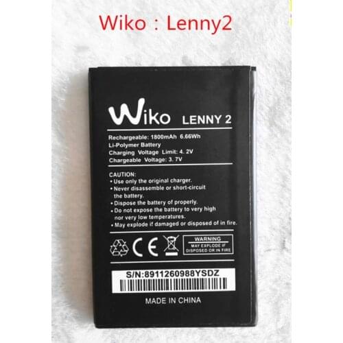 B-TAIHENG New Battery For Wiko Lenny 2 Lenny2 3.7V 1800mAh High Quality Mobile Phone Replacement