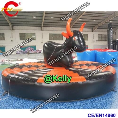 Free shipping 5m dia inflatable bull ride game human rodeo bull game for sale, 2018 popular inflatable sport games for sale