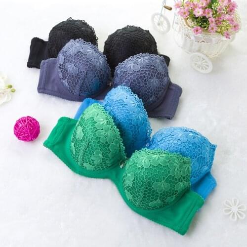 Free shipping hearing spring Breast young woman bra 323#Soluble flowers