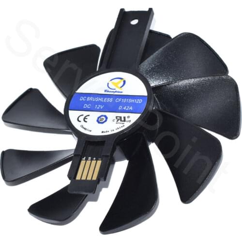 Free Shipping CF1015H12D CF1010U12S DC12V 0.42A/0.45A Fan For RX 580/570/480/470 Graphic Card New