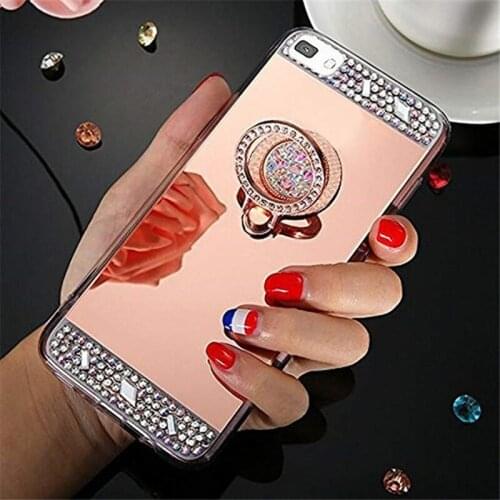 The rhinestone phone case is Samsung A50 A30 A10 A20 M10 M20 M30 S9 S8 S10E S10Plus S7 S20 mirror with its own bracket
