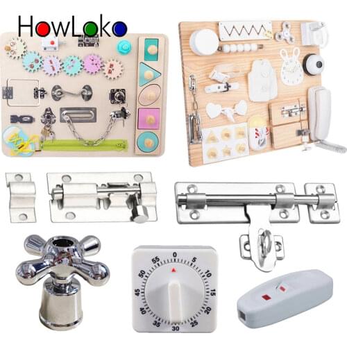 Children DIY Busy Board Toy Baby Montessori Lock Cognition Toy Busy Board Access Busy Board DIY Toys