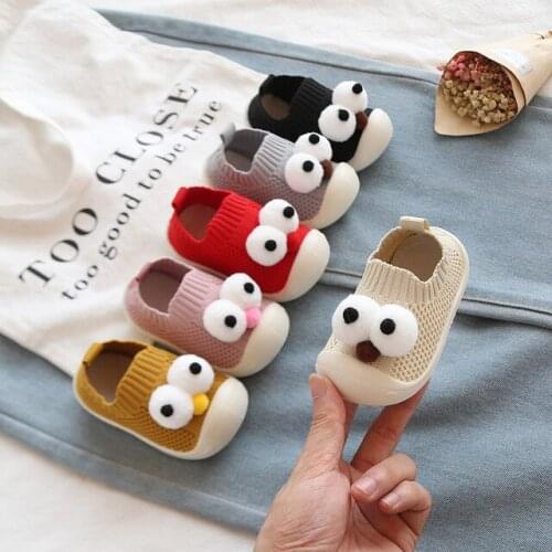 2020 Children Toddler Shoes Baby Breathable Non-Slip Floor Big Eyes Foot Socks 6Colors 22-28 Zy07 TLB