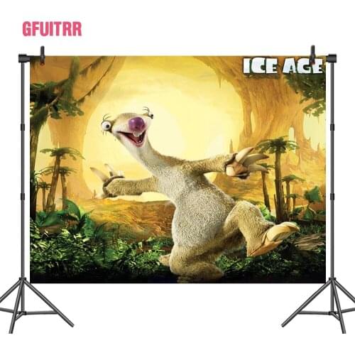 GFUITRR Ice Age Photo Backgrounds Happy Birthday Photography Backdrops Custom Decorators Vinyl Photo Booth Props