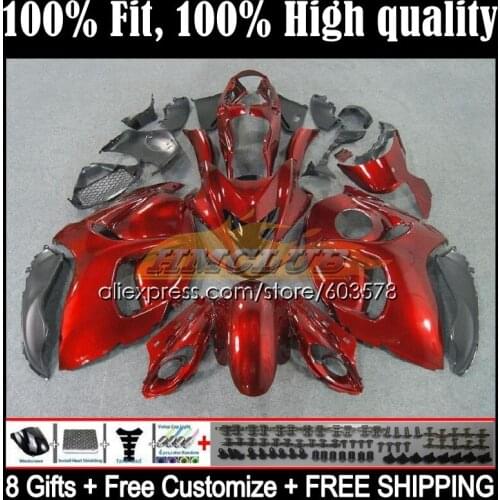Injection For SUZUKI Hayabusa GSX-R1300 08 09 10 11 12 13 21CL.13 GSXR1300 CC 2014 2015 2016 2017 2018 2019 Fairing Glossy red