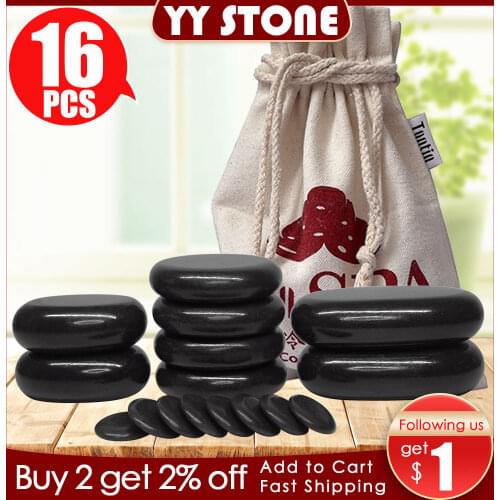 Tontin big size Hot Stone Massage Set Relieve Stress Back Pain Health Care Acupressure Lava Basalt Stones for Healthcare