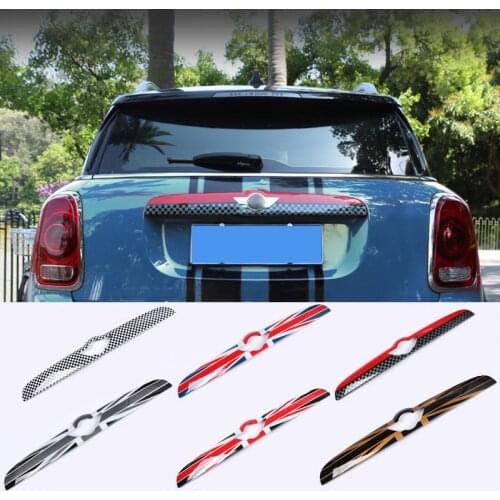 Rear Trunk Trim Lid Cover Tail Tailgate Door Handle Strip Molding Trim for BMW MINI COOPER F55 F56 COUNTRYMAN F60 Car Exterior