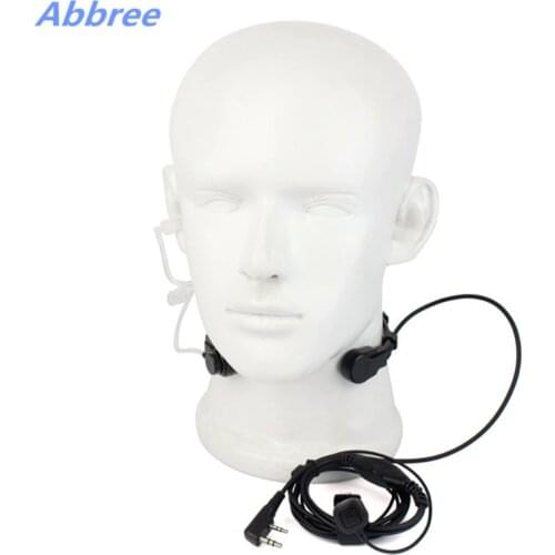 Abbree Extendable Throat MIC PTT headphone Headset for Kenwood Baofeng Wouxun TYT Radio Walkie Talkie Two Way Radio