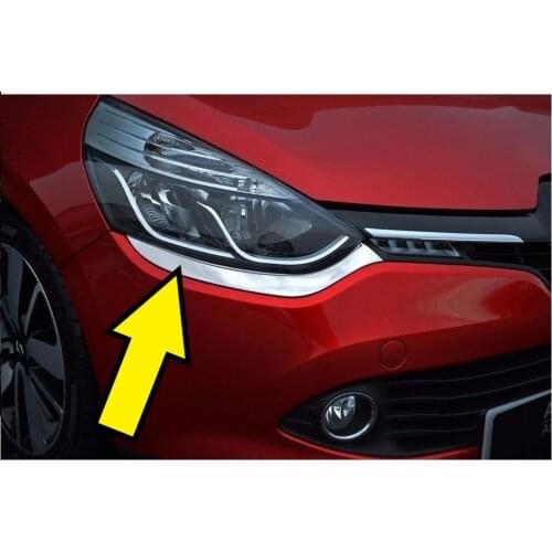 Headlight Bottom Trim Frame For Clio 4 Chrome Stainless Steel Cover 2012 2013 2014 2015 2016 Car Tuning Accessories Left Right
