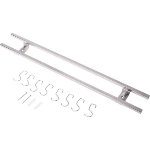 2020 New 45cm Wall Mounted Double Bar Magnetic Knife Holder Kitchen Home Utensil Tools Hanging Rack Set Drop Ship Support