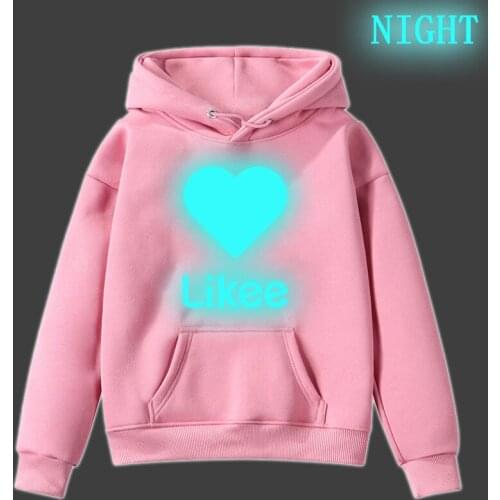 New Likee Long Sleeve Hoodie Likee Luminous Sweatshirt Women Man Hoodie Likee Video Casual Clothing for kids Girls Boys Hoodied