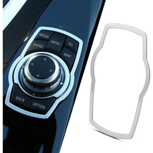 NEW Car Interior Multimedia Button Decor Car Styling Stickers for BMW F10 F20 F30 F34 F07 F25 F26 F15 F16 Accessories