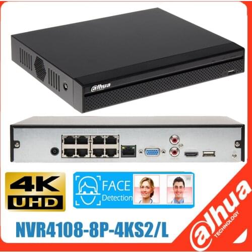 Original Dahua mutil language PCB board for NVR4104-P-4KS2/L NVR4108-8P-4KS2/L 4K H.265 AI face 8Channel POE NVR recorder