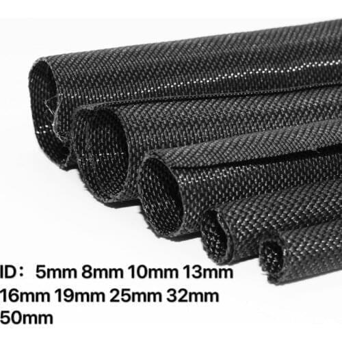 Expandable Braided Cable Sleeve PET Self Closing Insulated Flexible Pipe Hose Wire Wrap Protect