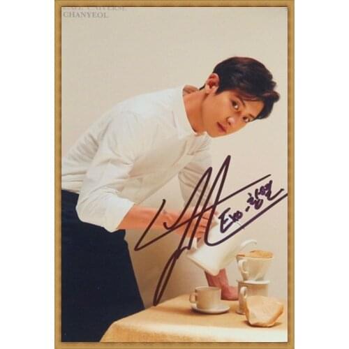 Hand signed EXO Park Chan Yeol autographed photo 6 inches free shipping K-POP 022018B