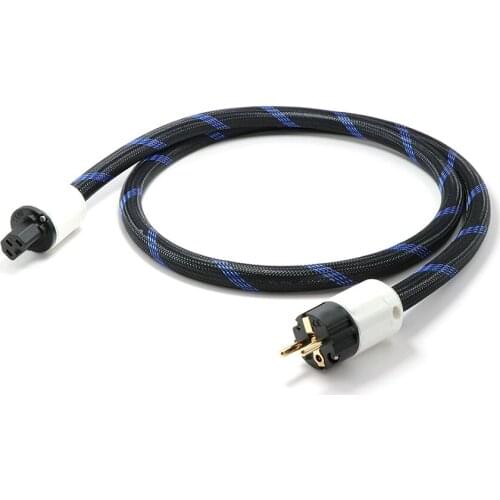 D503320E EU Schuko Power cable 5N OFC AC Mains Power Cord HIFI Power Cable For Subwoofer, Amplifier, DV/AV Audiophile