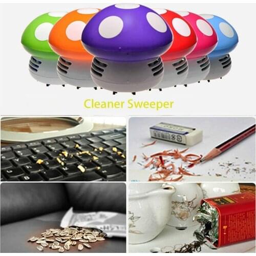 Cute Mini Mushroom Vacuum Cleaner Car Car Vacuum Cleaner Table Dust Vacuum Cleaner Sweeper CAR Accessories