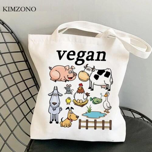 Vegan shopping bag bolso handbag canvas shopper bolsas de tela recycle bag bag string ecobag boodschappentas tote sacolas