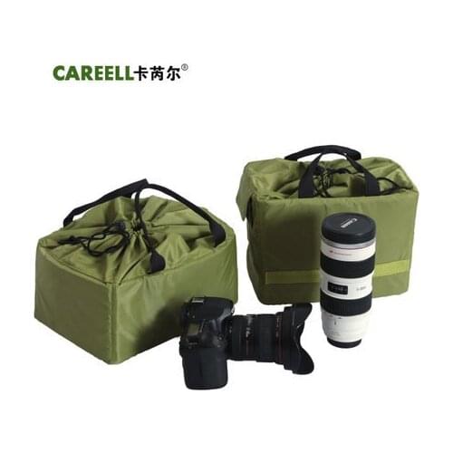 Careell Video Camera Liner Bag Inserts & Compartments Case for Canon Nikon Digital SLR/DSLR Cameras Sony Rx100 and Lens C305