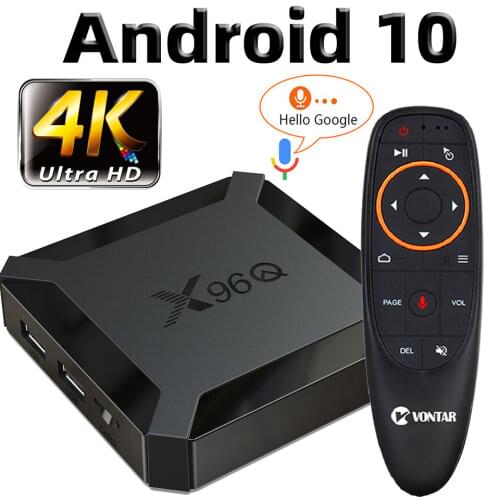 X96Q TV Box Android 10 Smart TV BOX 2020 TVBox Allwinner H313 Quad Core 4K 60fps 2.4G Wifi Google Playstore Youtube vs X96 mini