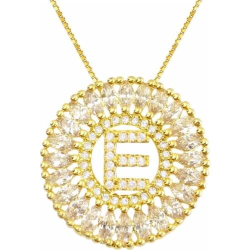 Vintage Letter E Pendant Necklace Brazil Style Trendy Mandala De Letra Collar Femme Collier Women Party Jewelry Hot Accessories