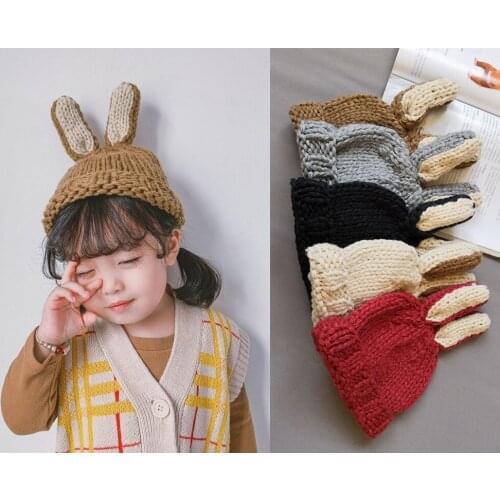 Baby Boys Girls Rabbit Bunny Ears Knit Hat Beanie Cap