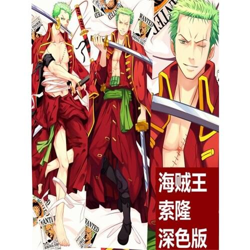 Japan Hot Anime Dakimakura ONE PIECE characters Roronoa Zoro Trafalgar Law Dakimakura throw pillow cover Hugging Body pillowcase