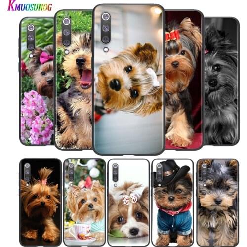 Bright Black Cover Yorkshire Terrier Dog For Xiaomi Mi Poco M2 Note 10 9 8 Pro Play Mix 3 F1 Lite 5G Phone Case