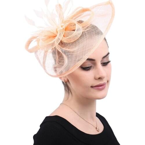 Elegant Bride Women Weddings Fascinator Hair Accessory Hair Clips And Feathers Lady Wedding Decor Headwear With Headpiece