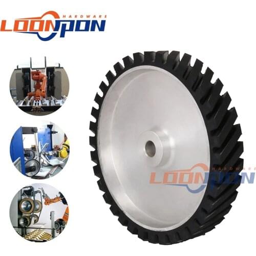 12inch Serrated Rubber Contact Wheel For Belt Grinder Sander Dynamically Balanced Grinding Sanding Abrasive Belt Set