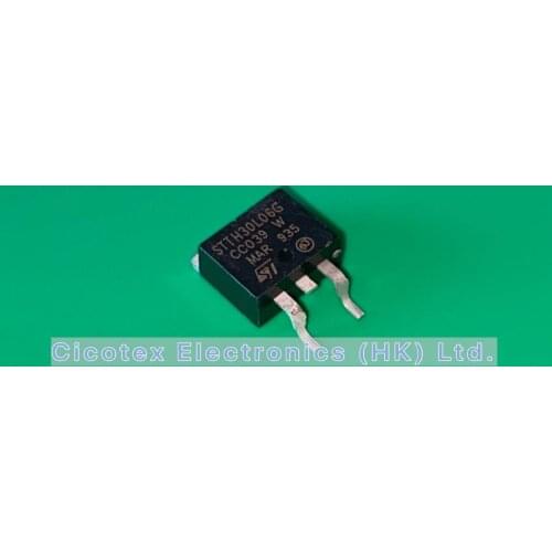 10pcs/lot STTH30L06G TO-263 STTH30L 06G D2PAK DIODE GEN PURP 600V 30A D2PAK STTH30L06G-TR STTH 30L06G STTH30L066