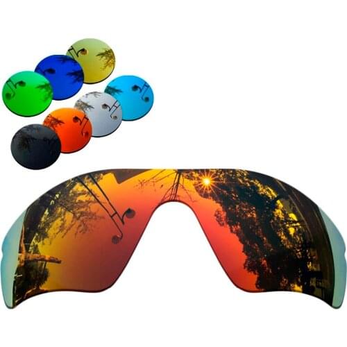 100% Precisely Cut Polarized Replacement Lenses for Radar Path Sunglasses Red Mirrored Coating Color- Choices