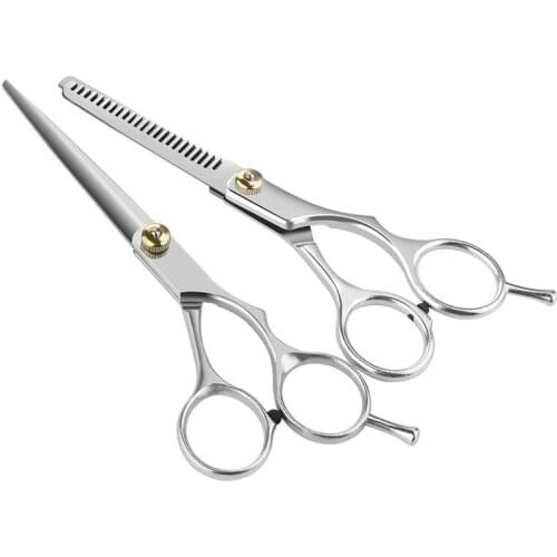 2pcs Cutting Thinning Hair Scissors Professional Salon Scissors Stainless Steel Snips Shears Barber Salon Barber Hairdressing
