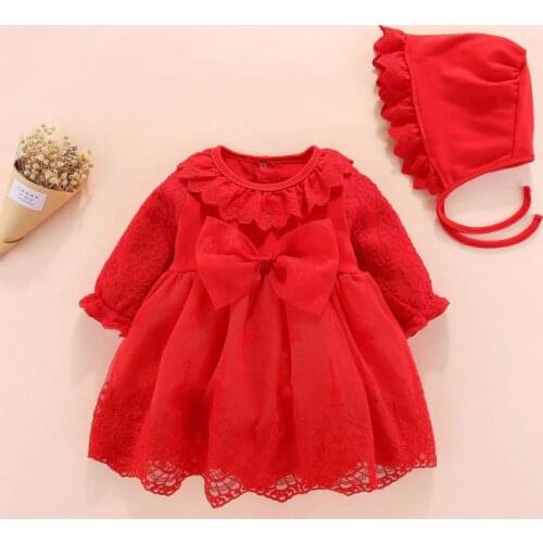 2019 new born baby girl dress spring cotton long sleeve baby girl baptism dress 1st birthday baby girl clothes christening 0 3m
