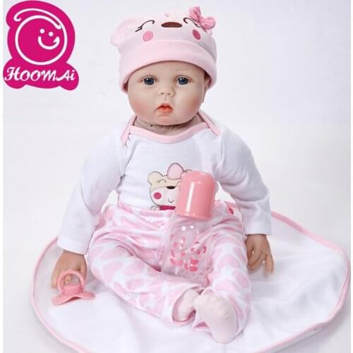 22" 55CM Baby Alive Doll Cloth Body Dolls Reborn Babe Toys Birthday Christmas Gifts Educational Toys