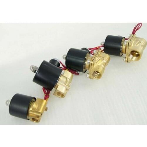 220V Electric Solenoid Diesel Water Air Valve Switch 1/4" 3/8" 1/2" 3/4"