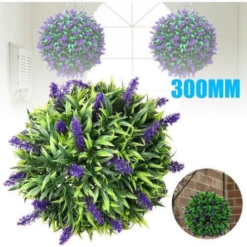 30cm Green Grass Ball Plastic Lavender Plant Ornament Artificial Hanging Flower Ball for Party Garden Wedding Decor