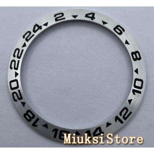 38mm silver GMT stainless steel watch bezel fit SUB automatic mechanical watch 40mm mens watch bezels