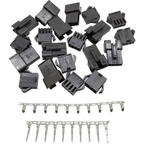 50sets 4 Pin SM Female and Male Housing + Terminals 2.54mm Pitch Wire Connectors JST SM2.54-4P