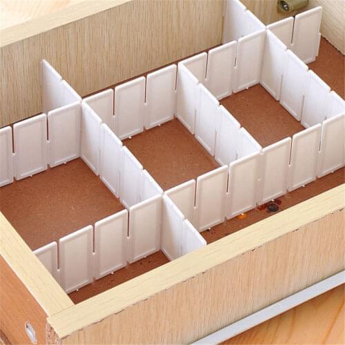 6Pc/Set Storage Drawers Dividers for Drawers Plastic Organizer for Clothes Make Up Desktop Organization Separators Drawers