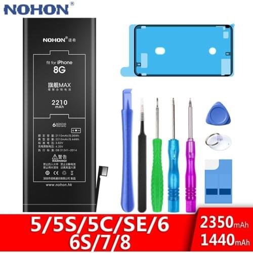 NOHON Battery For iPhone 8 7 6 S 6S SE 5S 5C 5 iPhone8 iPhone7 iPhone6S iPhone6 iPhoneSE iPhone5 High Capacity Original Bateria