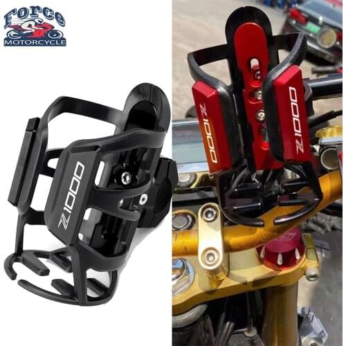 Motorcycle Accessories CNC Aluminum+ Rubber Beverage Water Bottle Drink Cup Holder For KAWASAKI Z1000 Z1000SX Z1000 SX 2010-2021