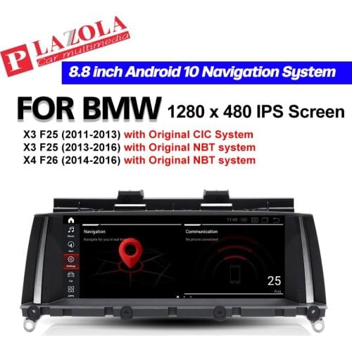 Car Multimedia Player Autoradio For BMW X5 F25 X6 F26 2011-2016 CIC NBT Android 10 8.8" Screen Navigation GPS CarPlay BT PLAZOLA