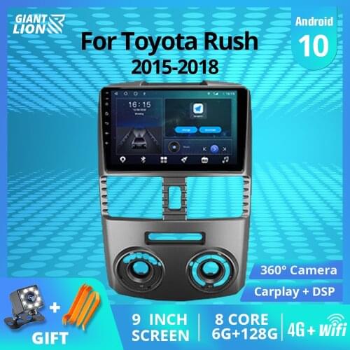 2DIN Android10 Car Radio For Toyota Rush Right Hand Driver 2015 - 2018 Stereo Receiver GPS Navigation Auto Radio Car Stereo IGO