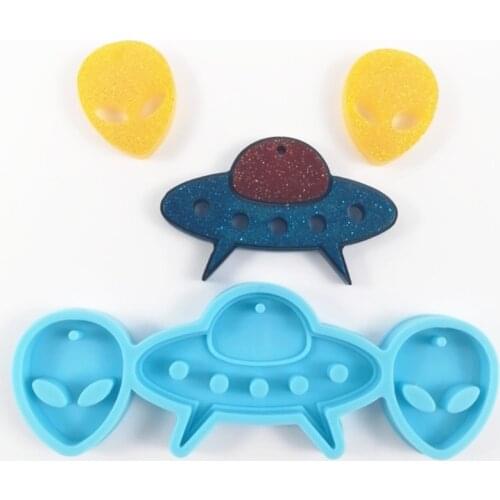 Keychain Epoxy Resin Mold Earrings Pendant Silicone Mould DIY Craft Jewelry Tool X6HE