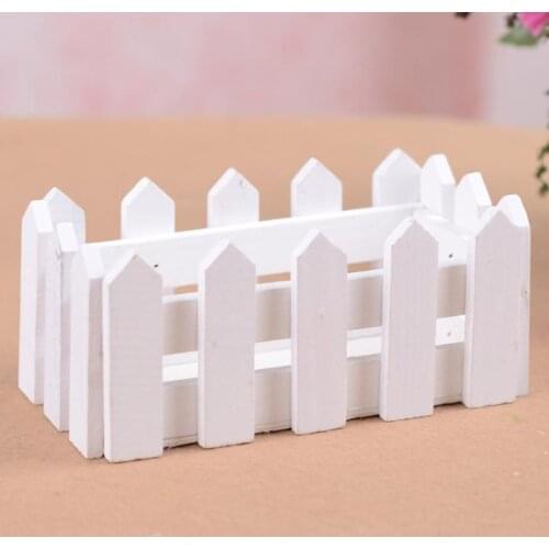 Wooden Flower Plant Fence Picket Storage Holder Garden Pot Tray Wedding Decor White #30