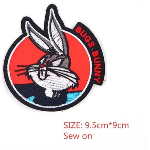 Custom service of Embroidered Patch Bugs Bunny Sew On applique Welcome to customize your own patch